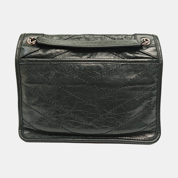 NIKI Small Chevron Calfskin Green