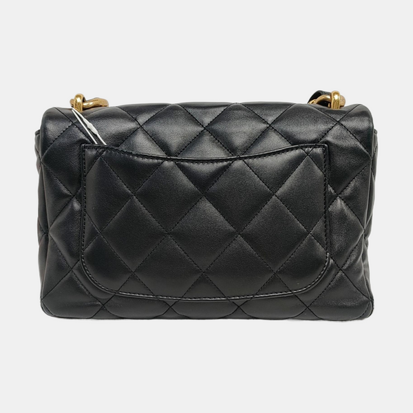 CC CROWN Quilted Lambskin Black
