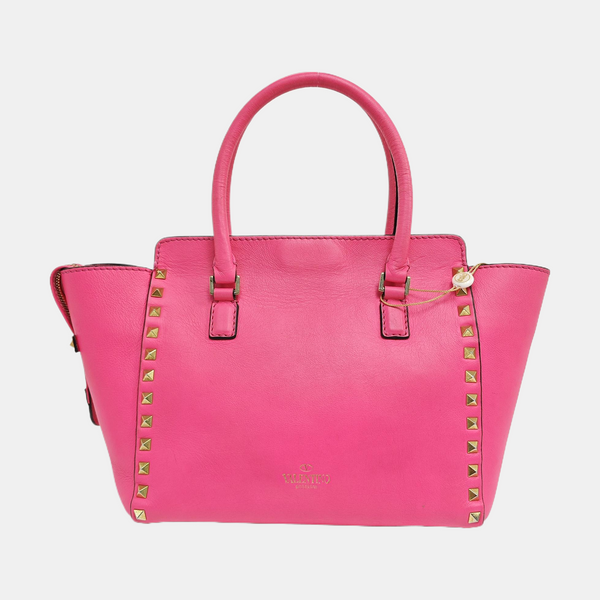 Rockstud Calfskin Red