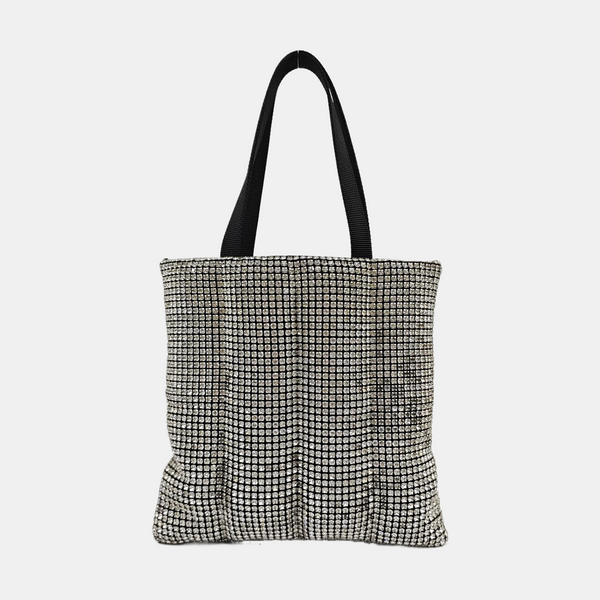 Lab-Grown Diamond Top Handle Bag Black