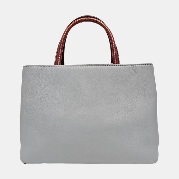 Authenticated pre-owned 2 Jours Calfskin Blue - Tote Bag at Looply
