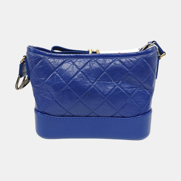 GABRIELLE Small Quilted Calfskin Blue