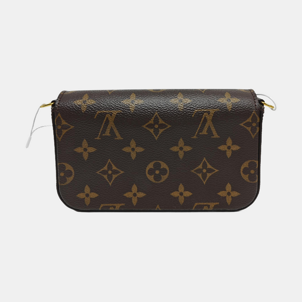 Authenticated pre-owned FÉLICIE Monogram Coated Canvas Brown - Crossbody Bag at Looply