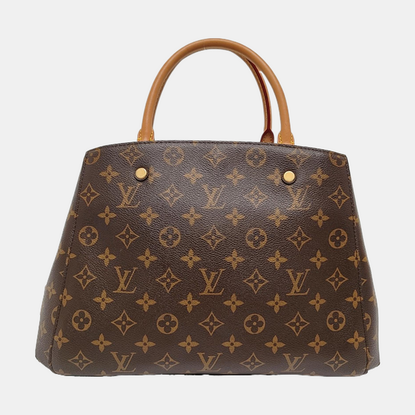 MONTAIGNE GM Monogram Coated Canvas Brown