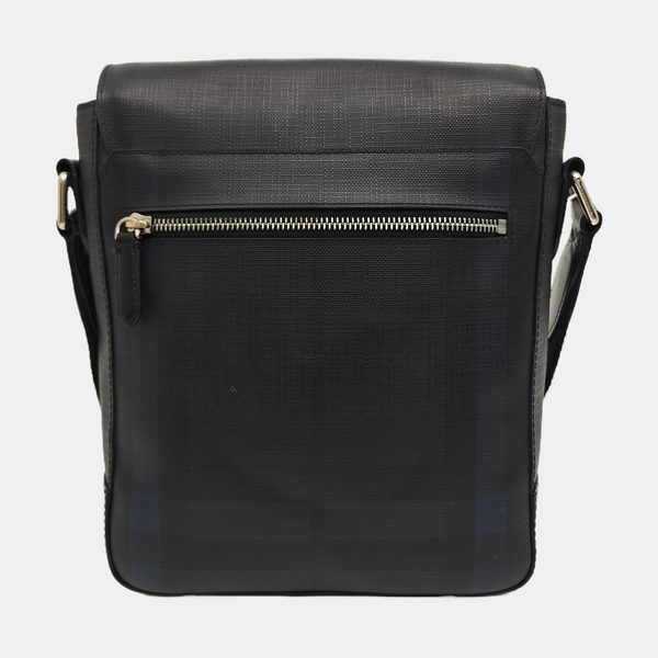 Coated Canvas Shoulder Bag Black