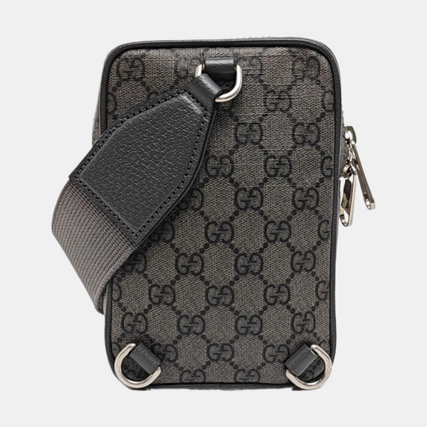 Ophidia Mini Monogram Coated Canvas Gray