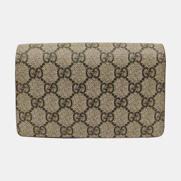 Dionysus Super Mini Monogram Coated Canvas Beige