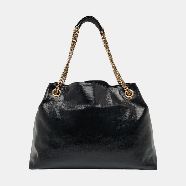 Soho Quilted Patent Leather Black