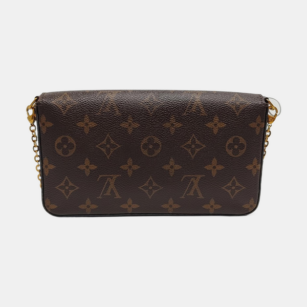 Authenticated pre-owned FÉLICIE Monogram Coated Canvas Brown - Shoulder Bag at Looply