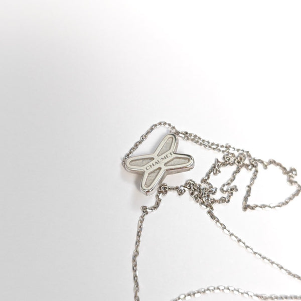 Jeux De Liens 18k White Gold Silver Necklace