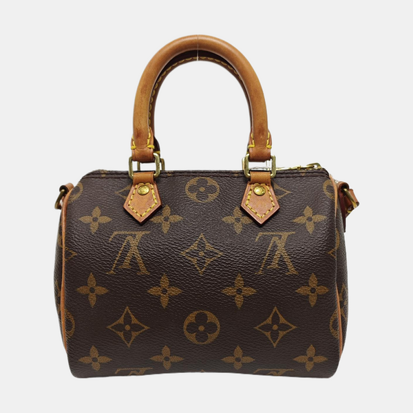 SPEEDY Nano Monogram Coated Canvas Brown