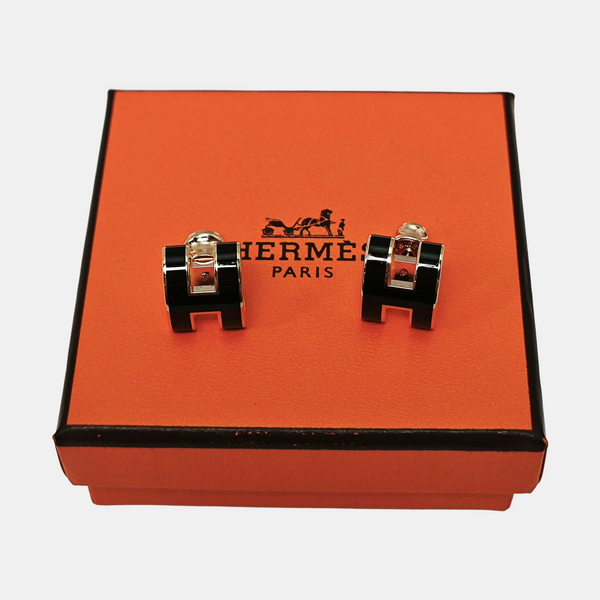 Pop H Metal Rose Gold Stud Earrings