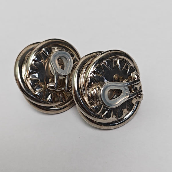 Metal White Clip On Earrings