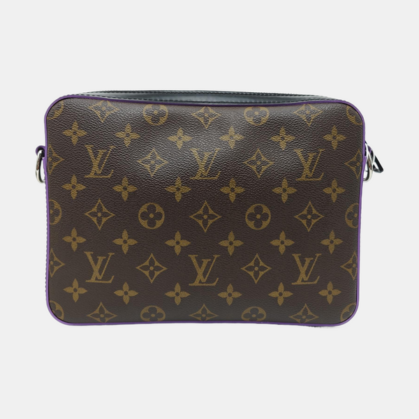 TRIO Monogram Coated Canvas Brown