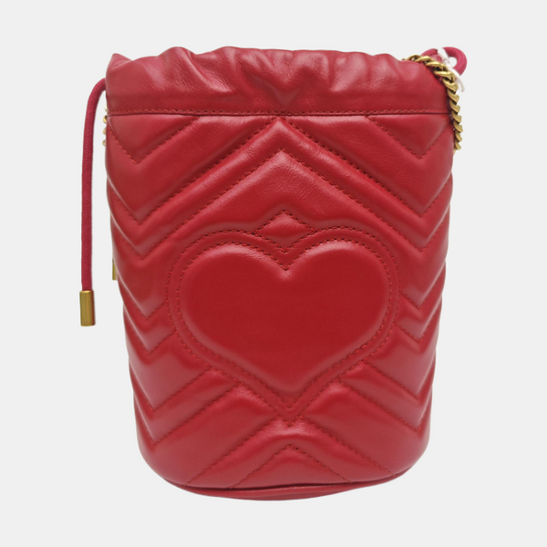 GG Marmont Mini Quilted Calfskin Red