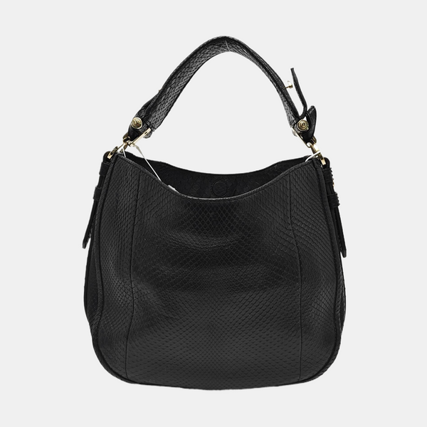 Python Shoulder Bag Black