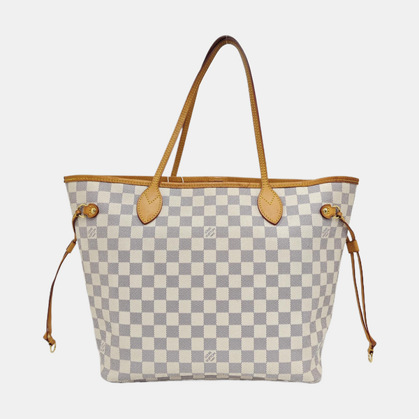 NEVERFULL MM Damier Azur Coated Canvas Beige