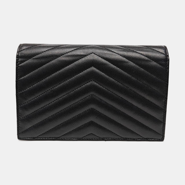 MONOGRAM Chevron Calfskin Black