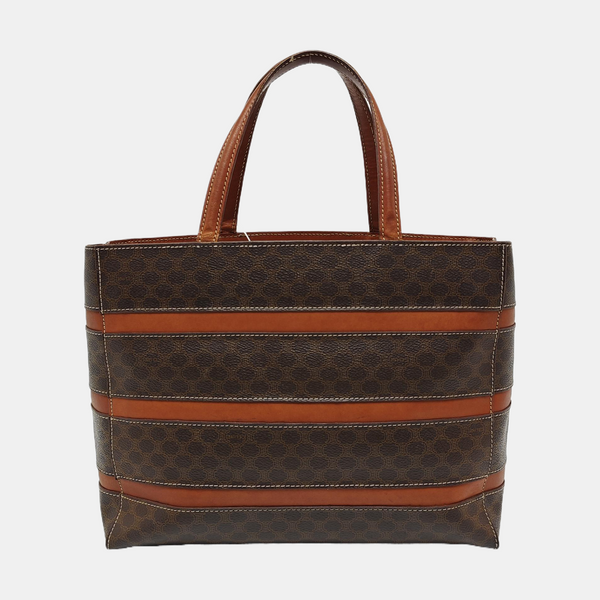 Coated Canvas Tote Bag Brown
