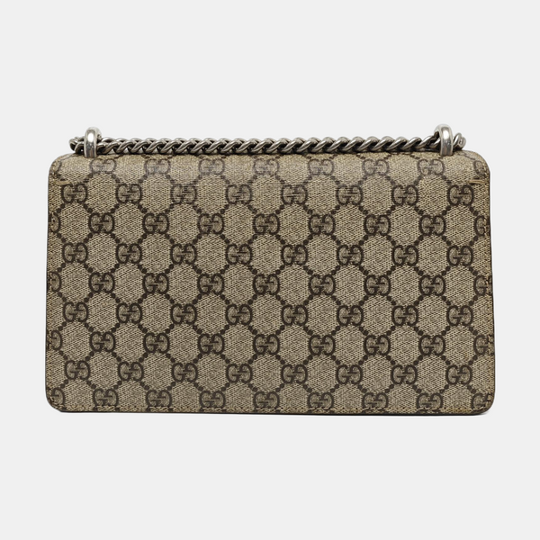 Dionysus Small Monogram Coated Canvas Beige