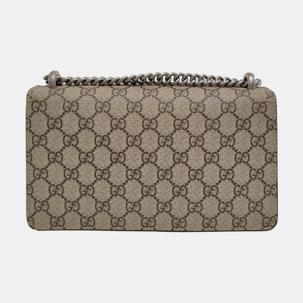 Dionysus Small Monogram Coated Canvas Beige