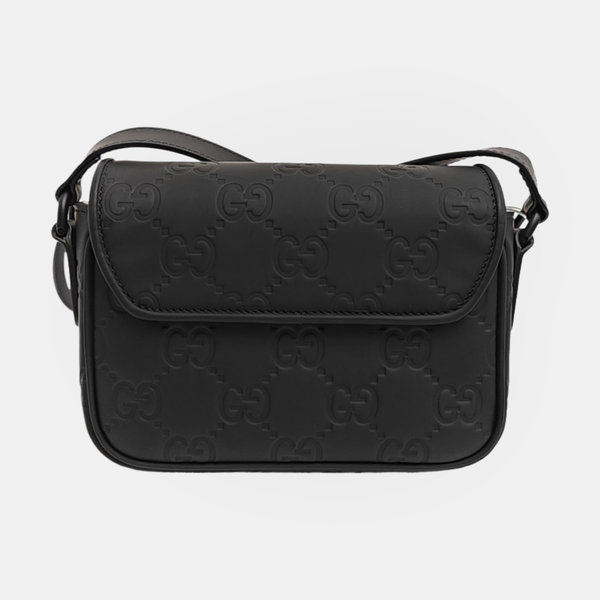Monogram Calfskin Shoulder Bag Mini Black