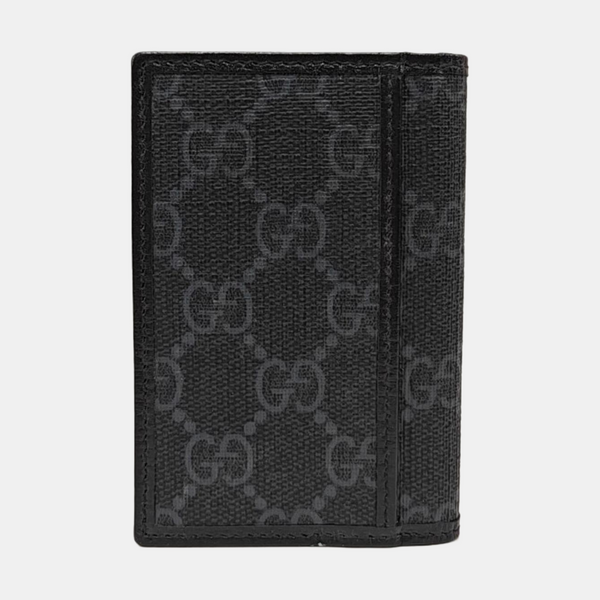 Retro Monogram Coated Canvas Black Card Holder