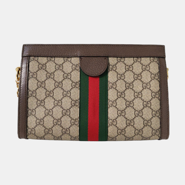 Authenticated pre-owned Ophidia Small Monogram Coated Canvas Beige - Shoulder Bag at Looply