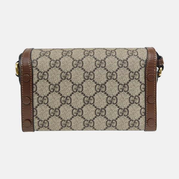 Horsebit 1955 Mini Monogram Coated Canvas Beige
