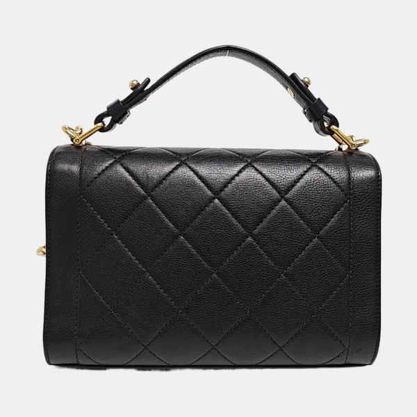 LABEL CLICK Quilted Calfskin Black