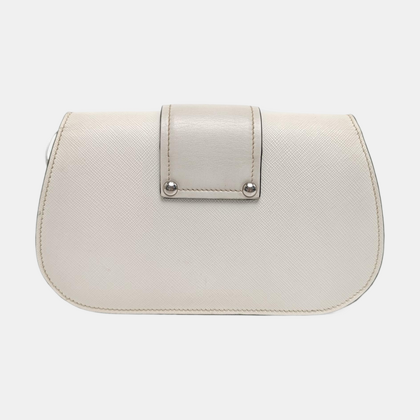 Sidonie Saffiano Calfskin White