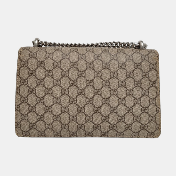Dionysus Small Monogram Coated Canvas Beige