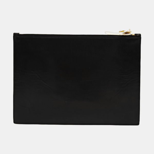 Calfskin Clutch Medium Black