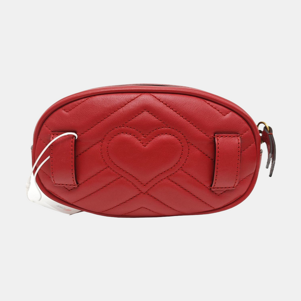 GG Marmont Super Mini Quilted Calfskin Red