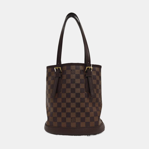 BUCKET PM Damier Ebene Coated Canvas Brown