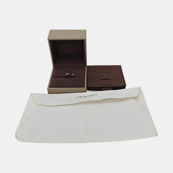 Liens Évidence 18k White Gold Silver Ring EU 49