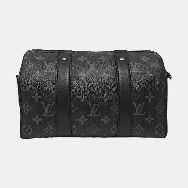 KEEPALL Monogram Coated Canvas Black