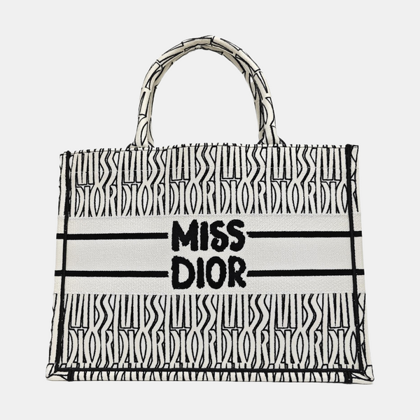 Book Tote Medium Canvas White