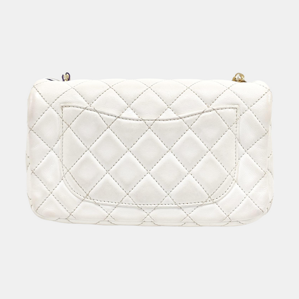CLASSIC FLAP Mini Quilted Lambskin White