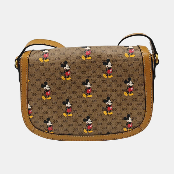 Disney X Gucci Small Monogram Coated Canvas Brown
