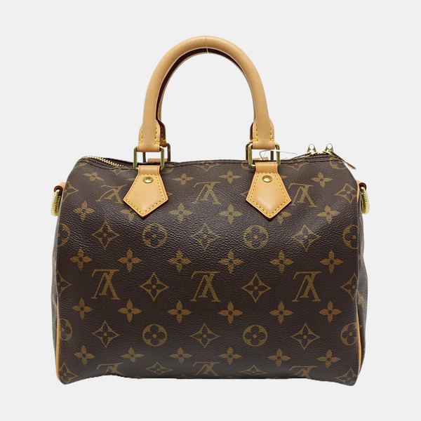 Authenticated pre-owned SPEEDY 25 Monogram Coated Canvas Brown - Shoulder Bag at Looply