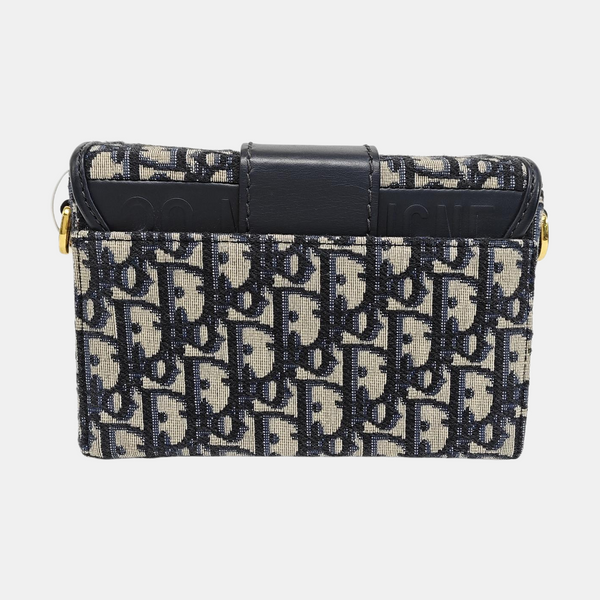 30 Montaigne Mini Oblique Canvas Blue