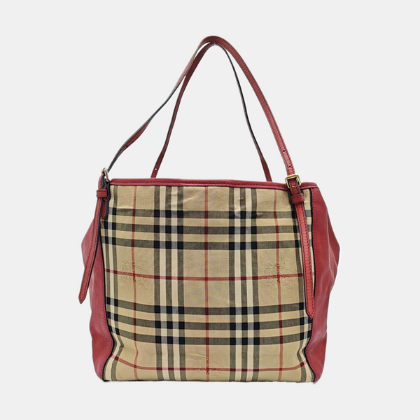 Coated Canvas Tote Bag Beige