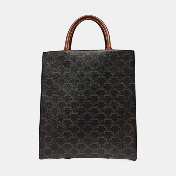 CABAS CELINE Small Coated Canvas Brown