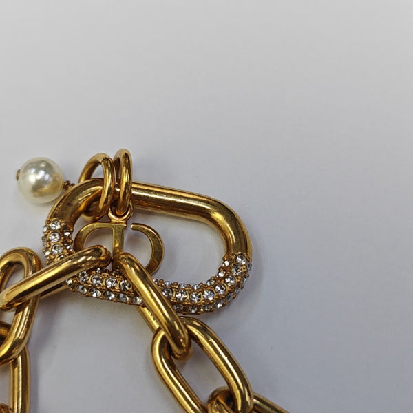 Petit CD Metal Gold Necklace