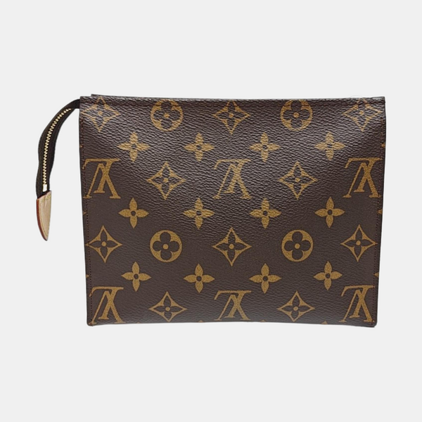 TOILET POCKET 19 Monogram Coated Canvas Brown