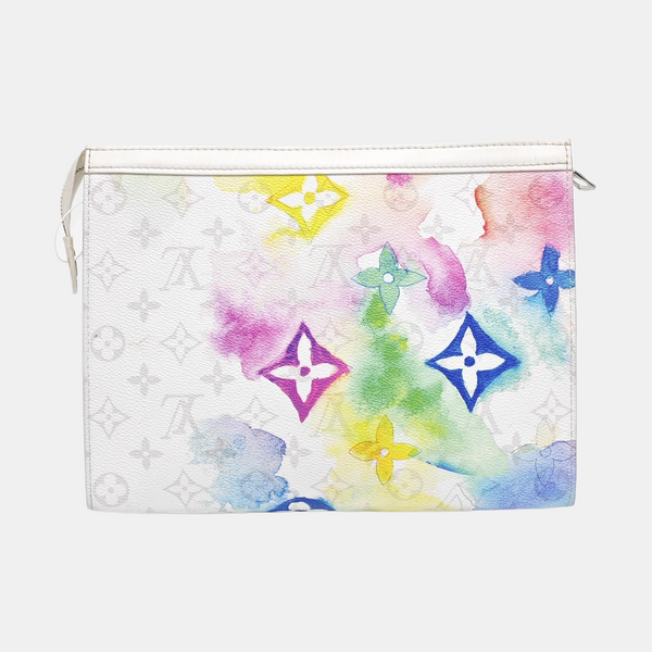Pochette Voyag MM Monogram Coated Canvas White