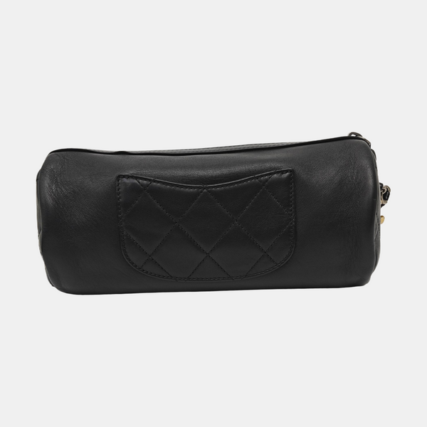 Quilted Calfskin Shoulder Bag Black