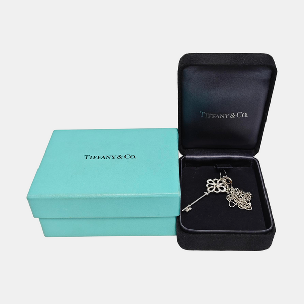 Tiffany Keys 18k White Gold Silver Necklace