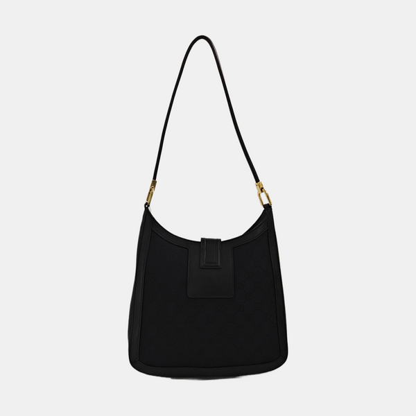 Monogram Canvas Shoulder Bag Black